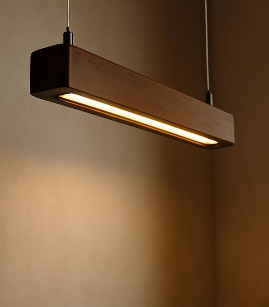 Rosewood Pendant Light – 30" Scandinavian Linear Design - NixWoods