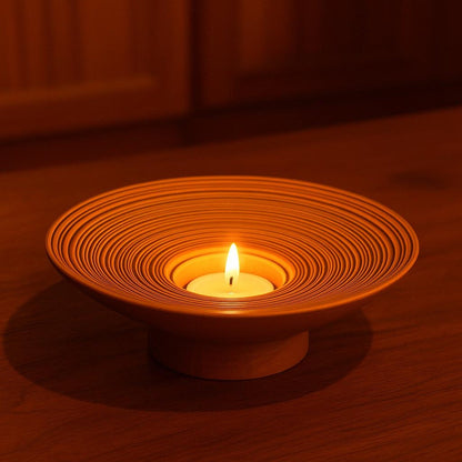 Rosewood Candle Holder – Sculpted Bowl Set of 3 for Ambient Lighting - NixWoods