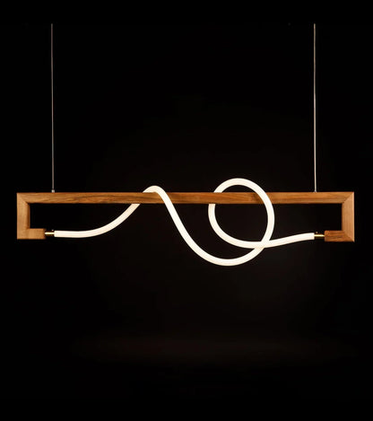 Luxury Rosewood LED Pendant Light – 360° Glow Hanging Lamp for Modern & Cozy Interiors - NixWoods