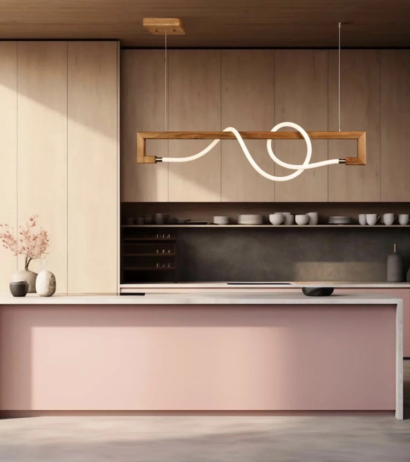 Luxury Rosewood LED Pendant Light – 360° Glow Hanging Lamp for Modern & Cozy Interiors - NixWoods