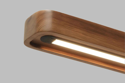 Teak Wood Pendant Light – Hollow Curved Hanging Light for Modern Interiors - NixWoods