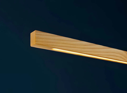 Pine Wood Pendant Light – Square Linear Hanging Light for Modern Homes & Offices - NixWoods