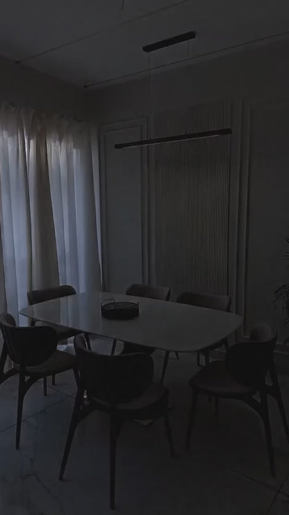 Handcrafted Teak Pendant Light – Curved Hollow Shade for Stylish Interiors