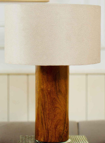 Rosewood Tall Table Lamp – White Shade - NixWoods