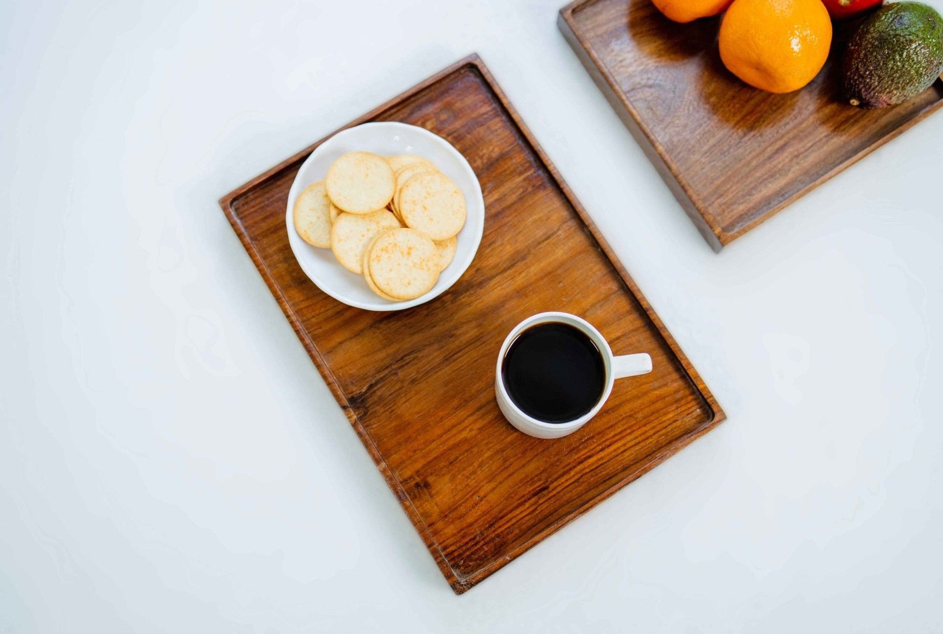 Rosewood Serving Tray – Set of 2 | Handcrafted Wooden Trays for Dining & Decor - NixWoods