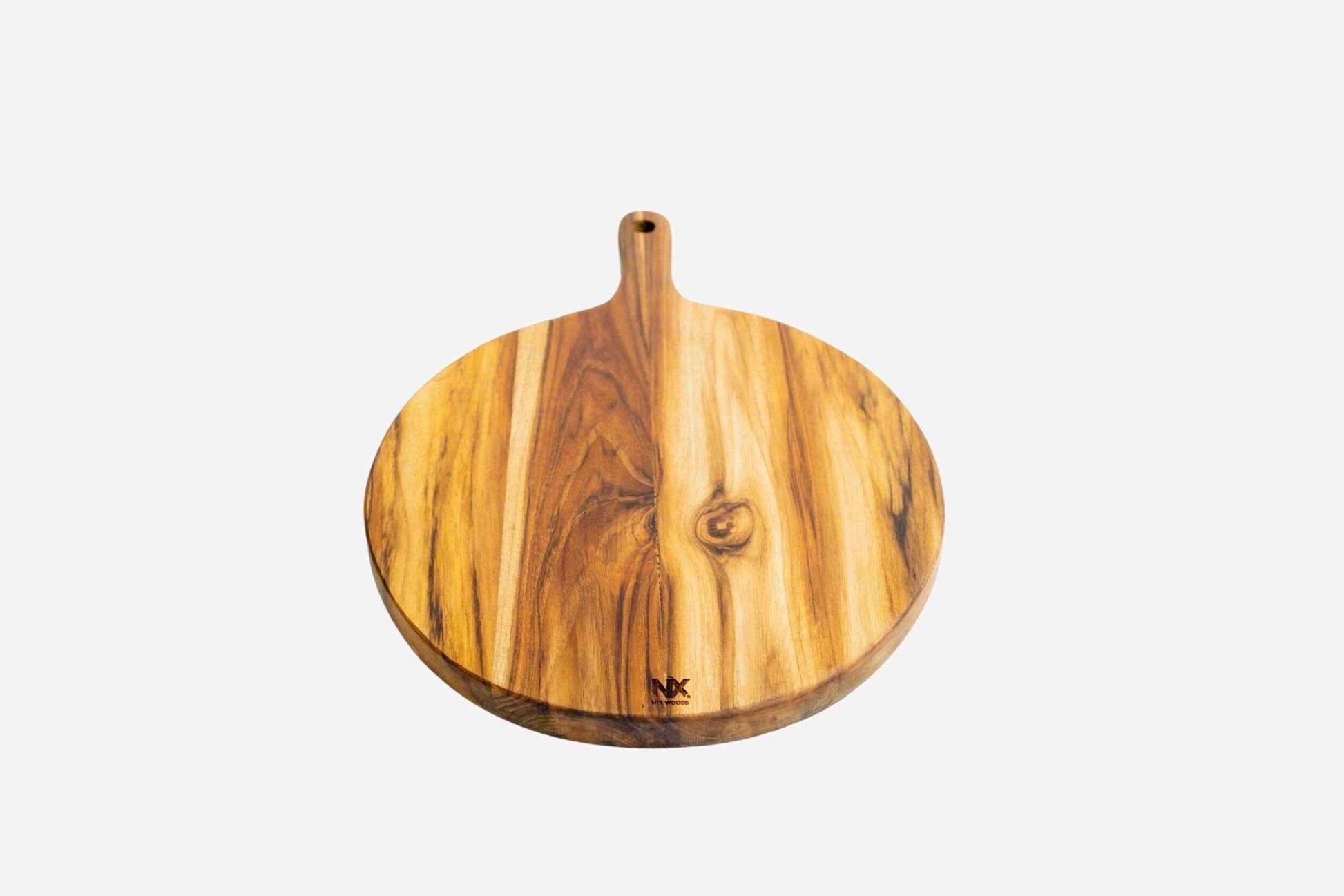 Round Teak Wood Pizza Board – Serve & Slice with Ease - NixWoods