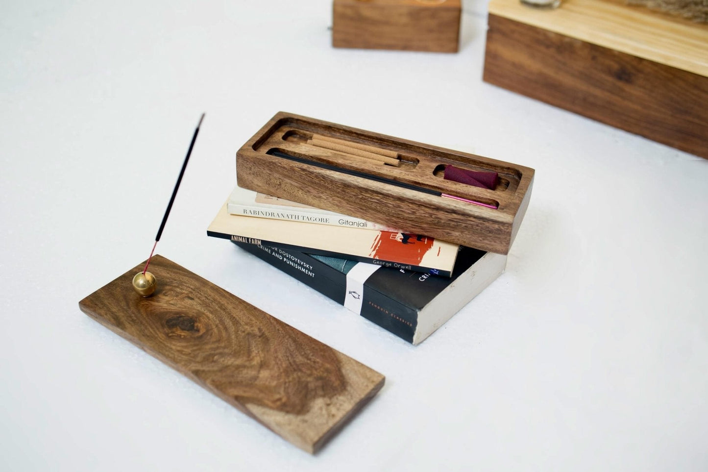 Teak Wood Incense Holder – Simple & Elegant Aroma Diffuser - NixWoods